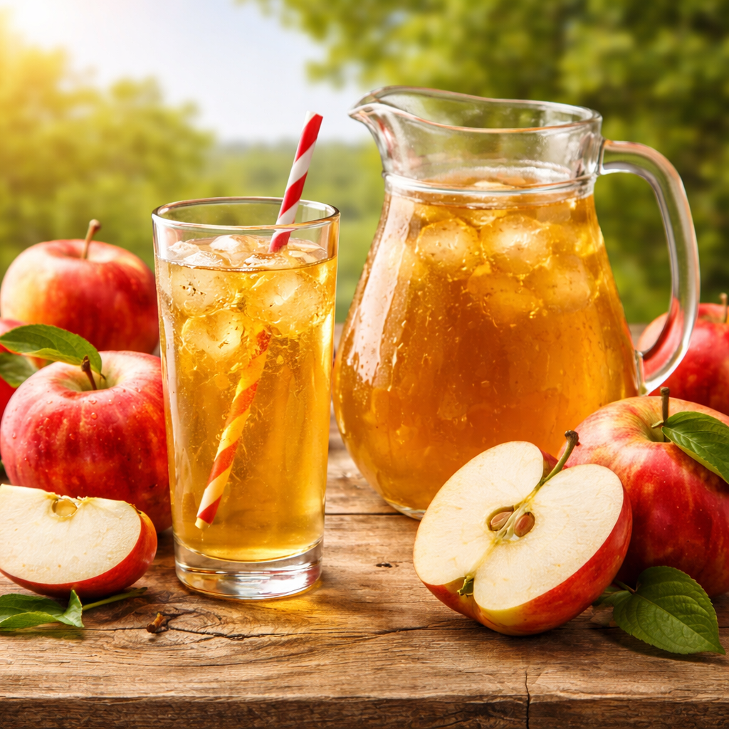 Illustration zum Thema Apfelsaft in der Schwangerschaft