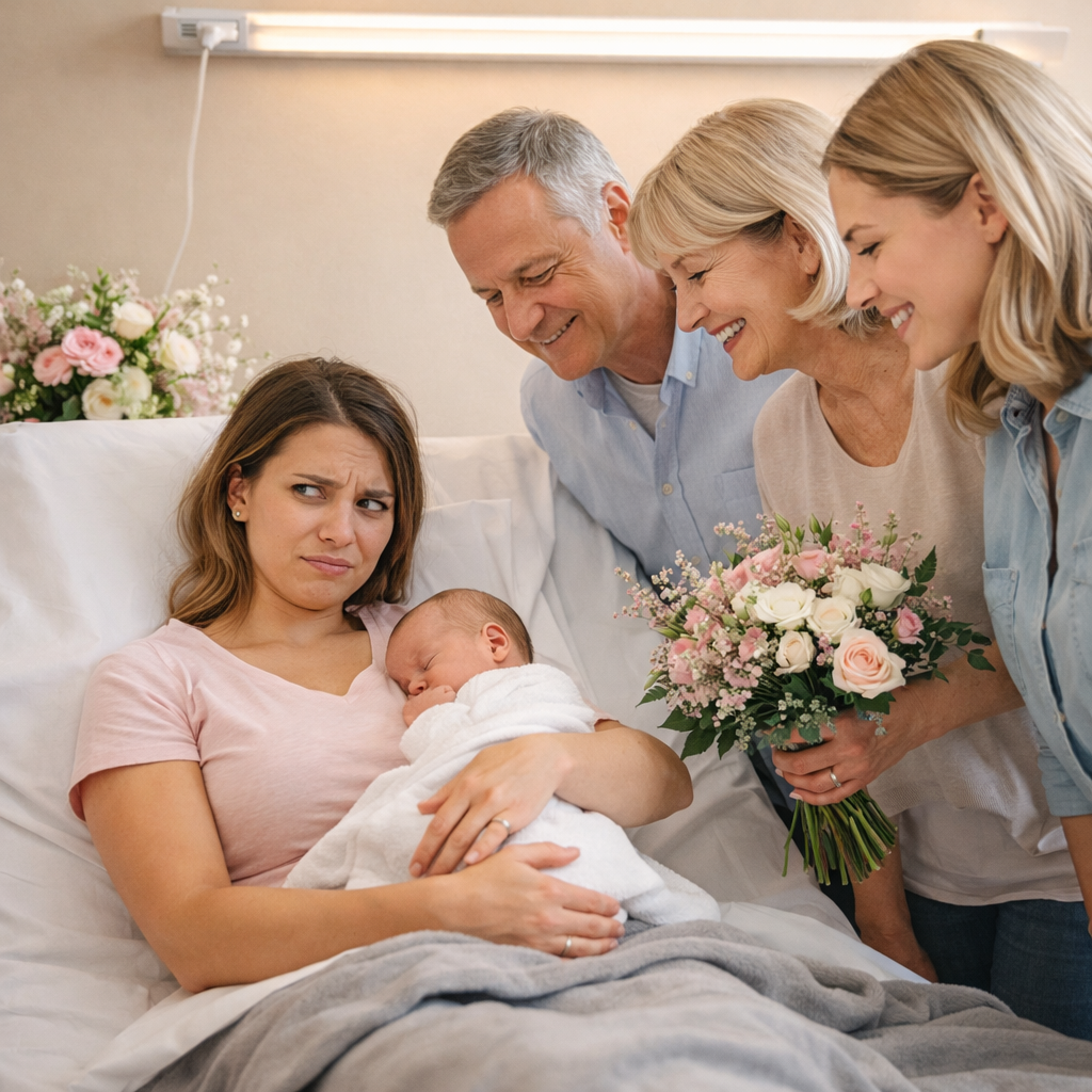 Illustration zum Thema Besuch nach der Geburt