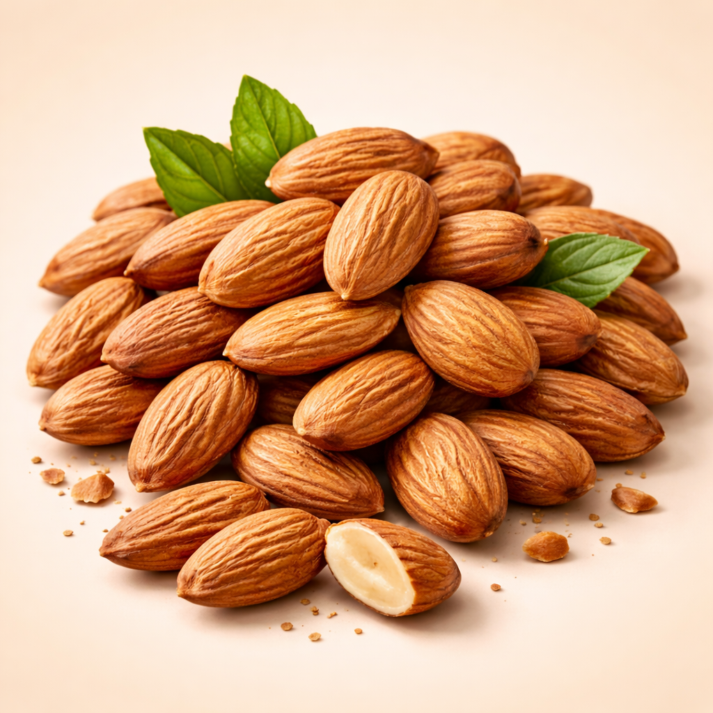 Illustration zum Thema Mandeln gegen Sodbrennen