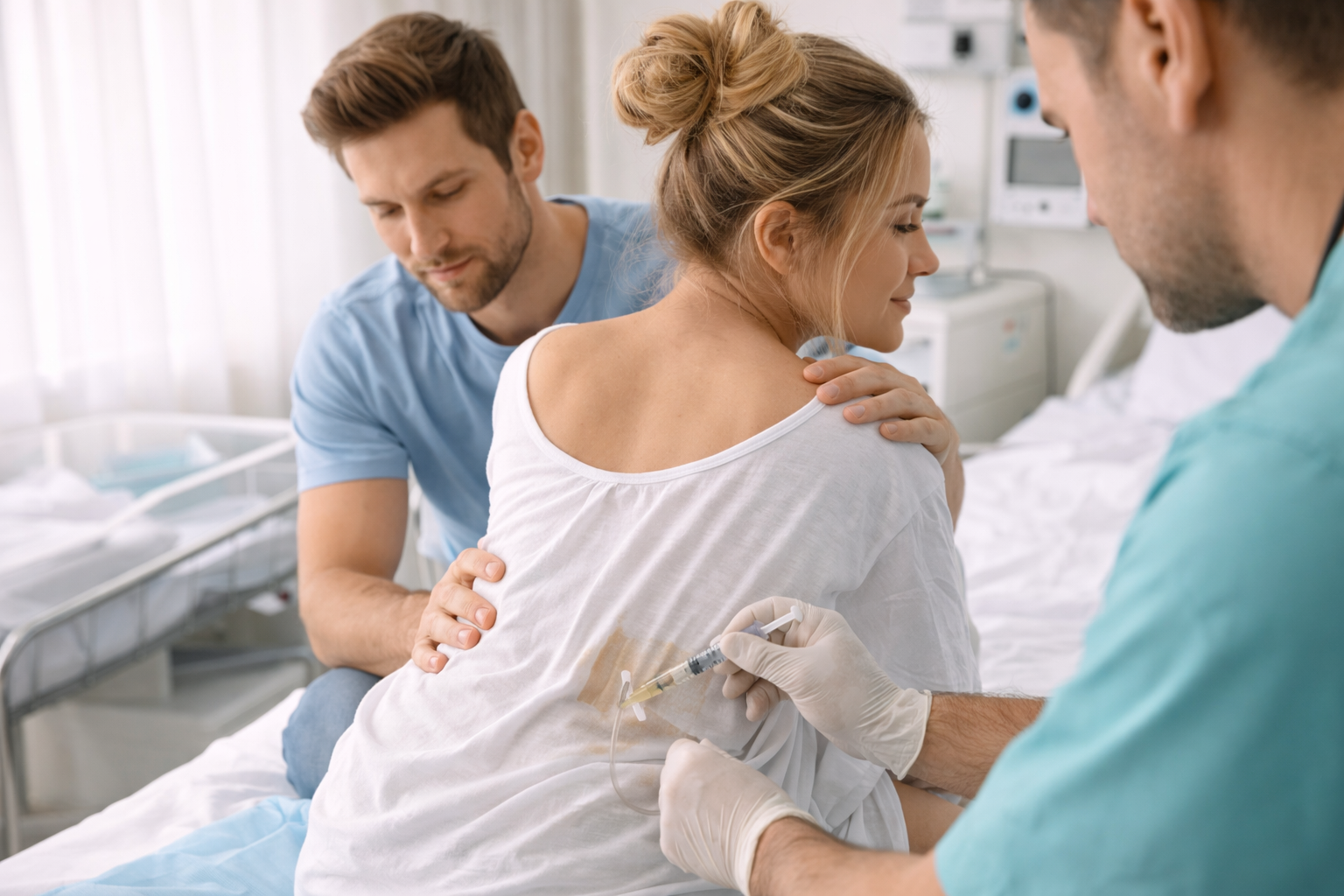 Illustration zum Thema Periduralanästhesie