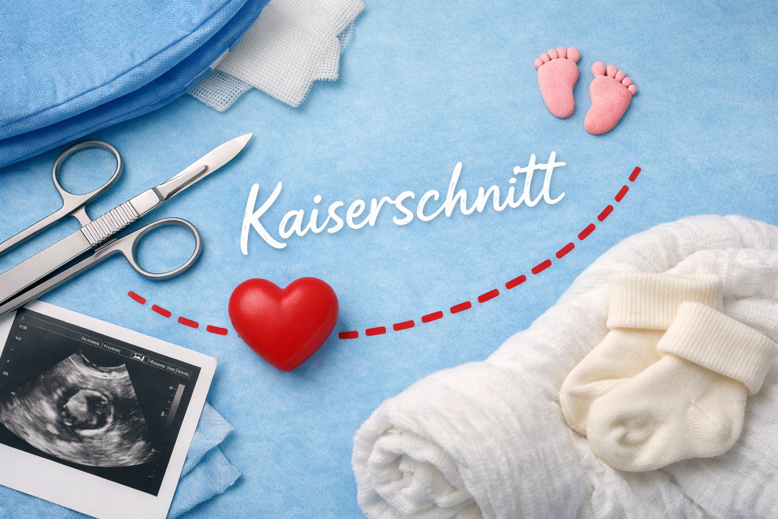 Illustration zum Thema Kaiserschnitt und Sectio